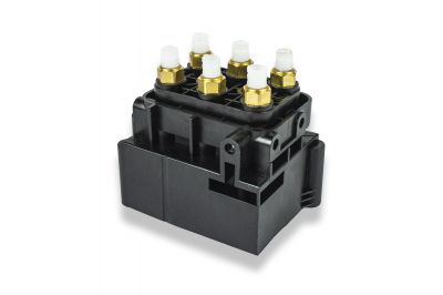 Блок клапанов компрессора пневмоподвески Volkswagen Touareg NF (оригинал) фото в интернет магазина ZolotarevAuto